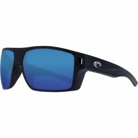 Costa Diego 580G Polarized Sunglasses Matte Black/Blue Mirror, One Size