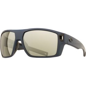 Costa Diego 580G Polarized Sunglasses Matte Midnight Blue/Gray Silver Mirror, One Size