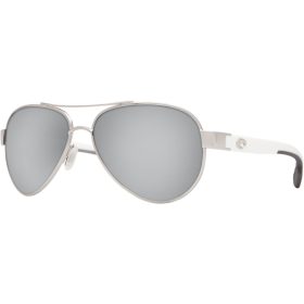 Costa Loreto 580G Polarized Sunglasses Palladium/White Temples Frame, One Size