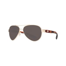 Costa Loreto 580G Polarized Sunglasses Rose Gold Temple Gray 580g, One Size