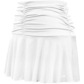 DUC Kourtney Women's Ruched / Flounce Tennis Skort (White)