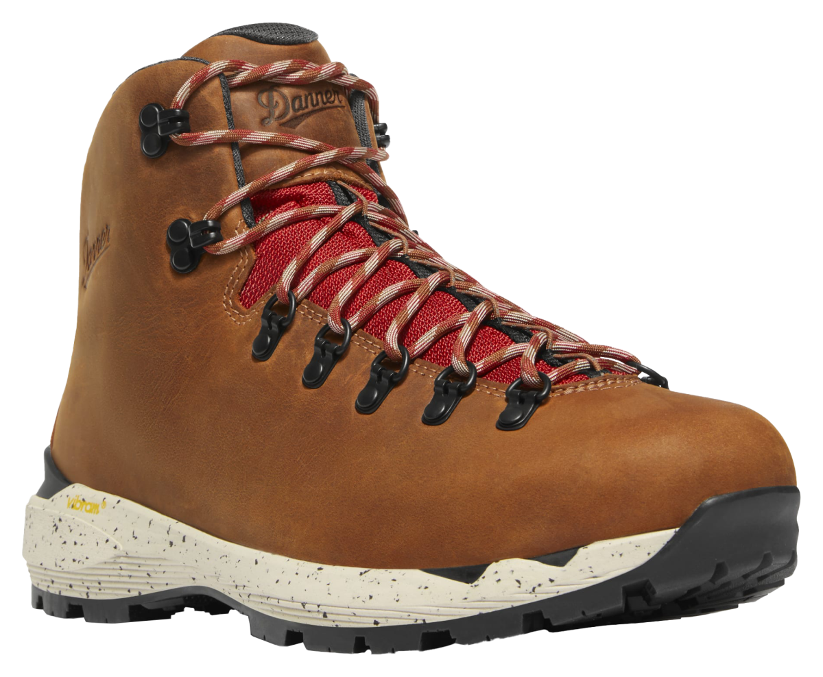 Danner Mountain 600 Evo GORE-TEX Hiking Boots for Men | Bass Pro Shops - Mocha Brown/Rhodo Red - 8M