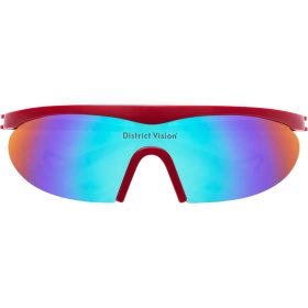 District Vision Koharu Eclipse Sunglasses Metallic Red/Blue Mirror, One Size