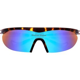 District Vision Koharu Eclipse Sunglasses Tortoise/Blue Mirror, One Size