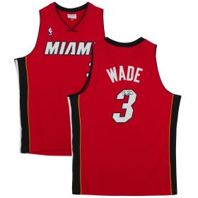 Dwyane Wade Miami Heat Autographed Red Mitchell & Ness 2005-2006 Swingman Jersey