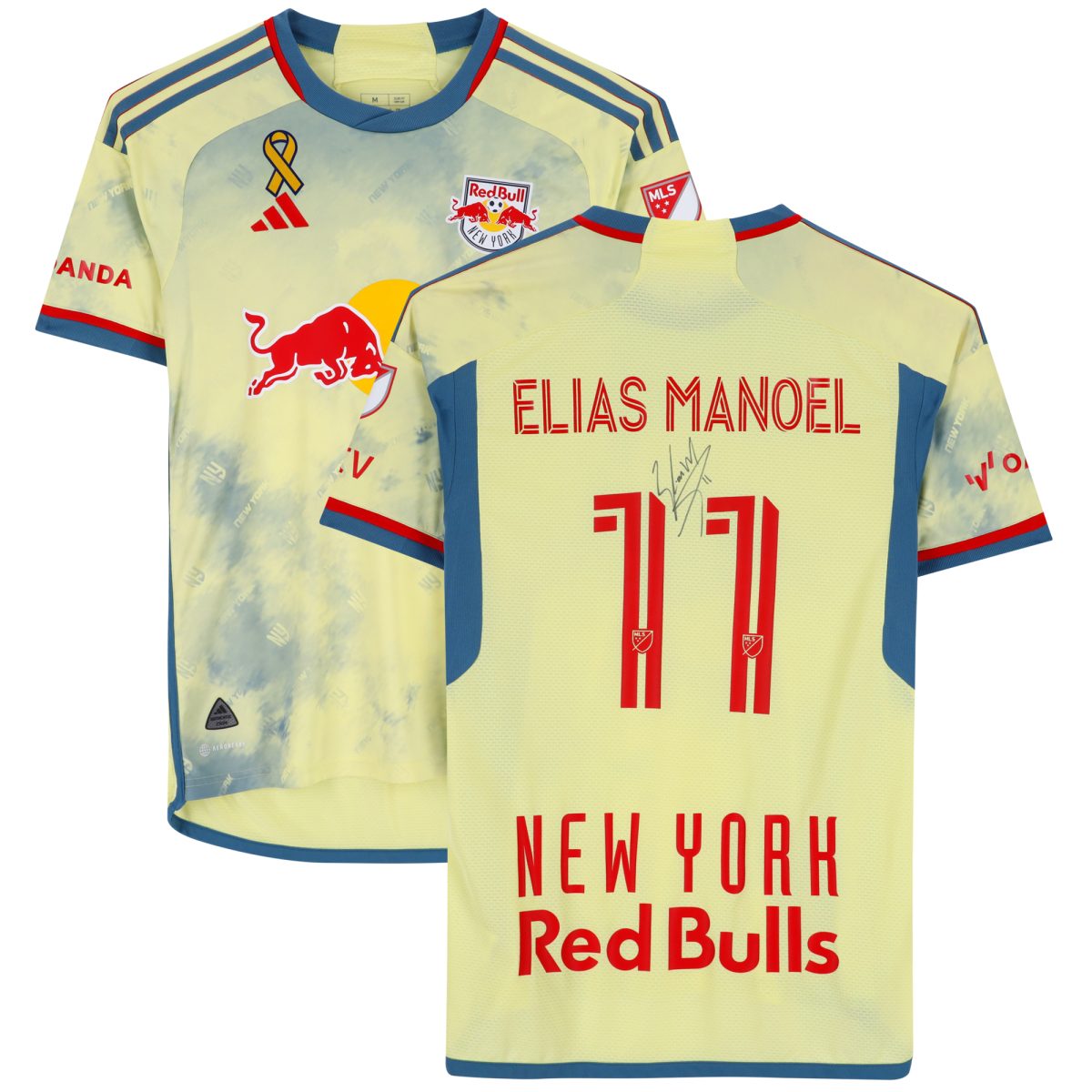 Elias Manoel New York Red Bulls Autographed Fanatics Authentic Match-Used #11 Yellow Jersey from the 2023 MLS Season