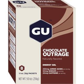 GU Energy Gel - 8-Pack Chocolate Outrage, One Size
