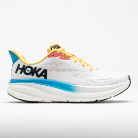 HOKA Clifton 9 Women's Running Shoes Blanc de Blanc/Swim Day