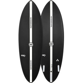 Haydenshapes Hypto Krypto FutureFlex - Future 3 Fin Surfboard Black Inverted, 5ft 4in