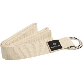 Hugger Mugger 8ft Cotton D-Ring Yoga Strap Natural, One Size