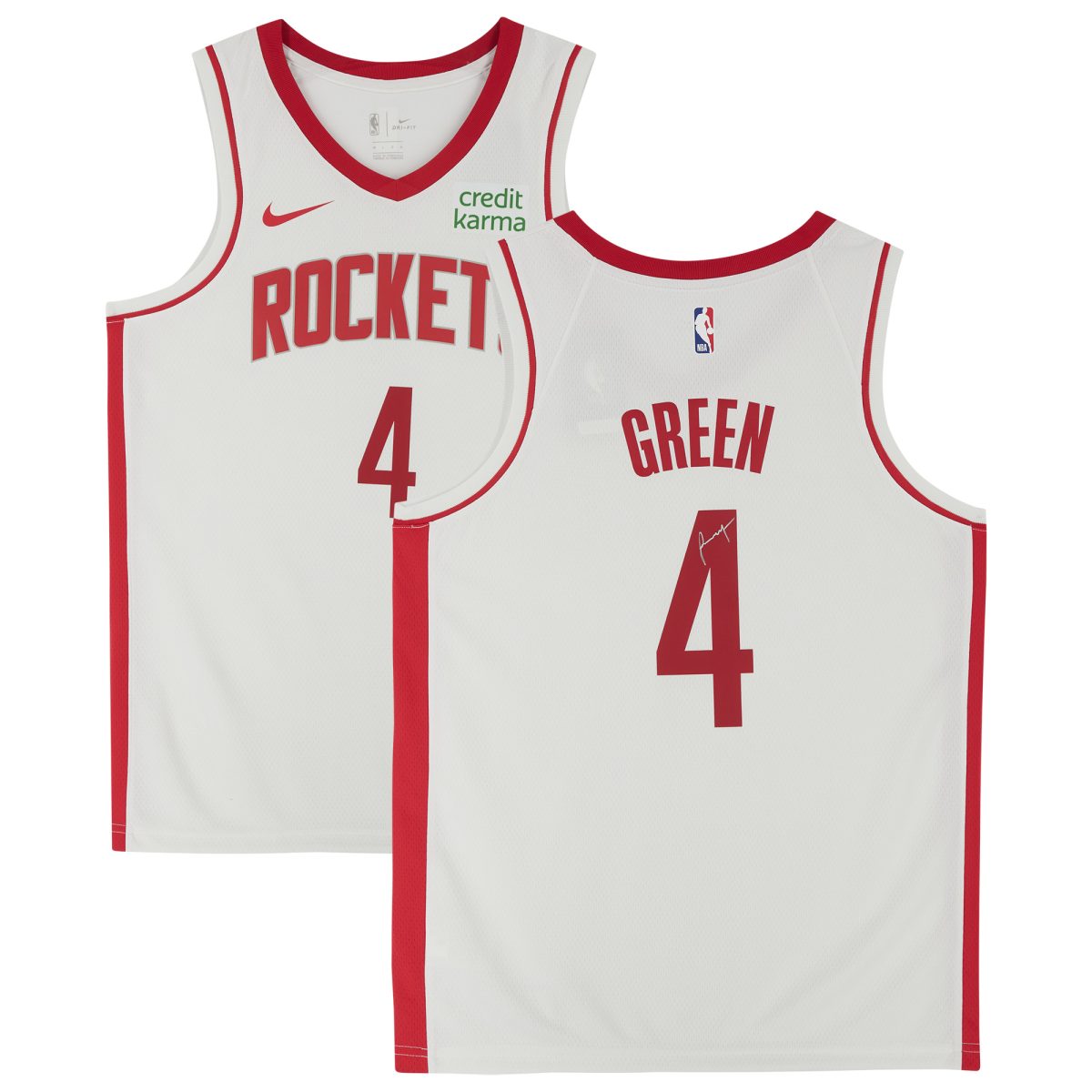 Jalen Green White Houston Rockets Autographed Nike 2021-22 Association Edition Swingman Jersey