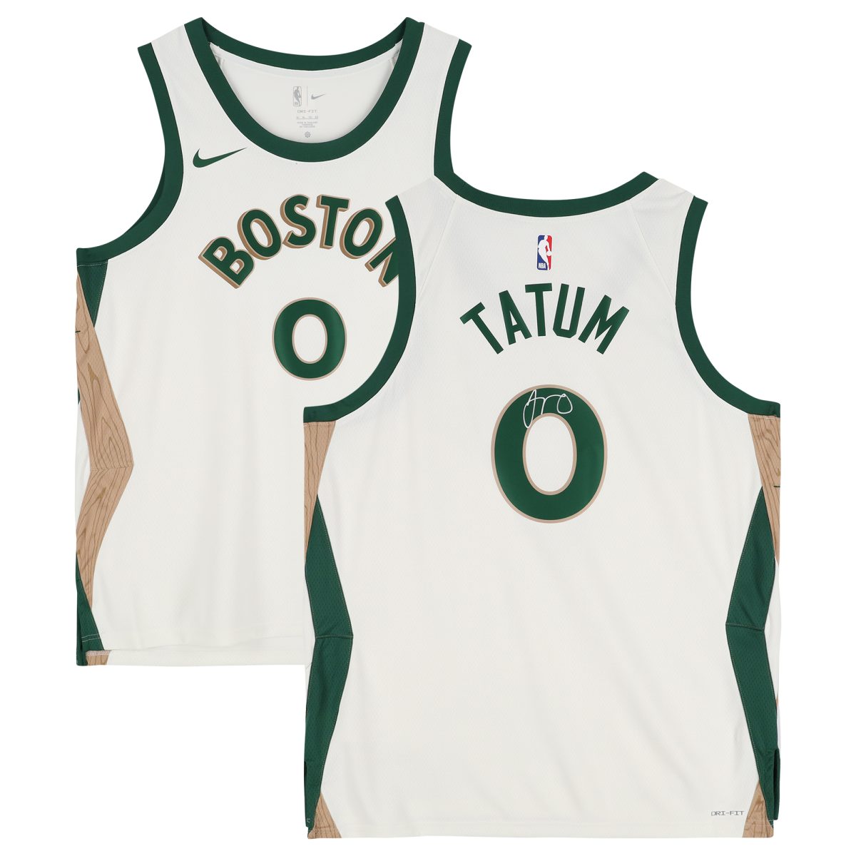 Jayson Tatum Boston Celtics Autographed White Nike 2023-24 City Edition Swingman Jersey