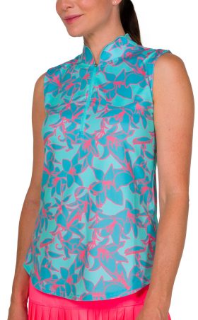 JoFit Womens Sleeveless Scallop Mock Golf Top - Multicolor, Size: X-Small