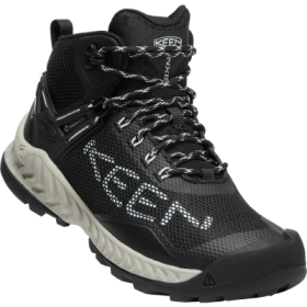 KEEN NXIS EVO Mid Waterproof Hiking Boots for Ladies - Black/Blue Glass - 11M