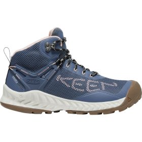 KEEN NXIS Evo Mid Waterproof Hiking Boot - Women's Vintage Indigo/Harbor Gray, 6.5