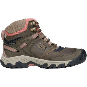 KEEN Ridge Flex Mid WP Hiking Boot - Women's Timberwolf/Brick Dust, 9.5