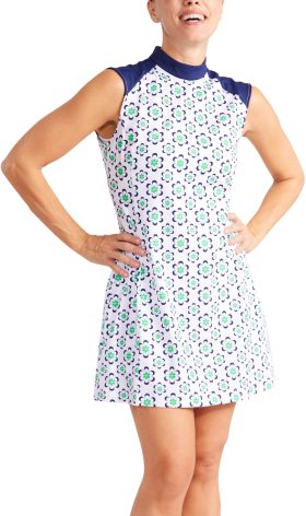 KINONA Womens Tuesday Tee Time Sleeveless Golf Dress - Green, Size: X-Small