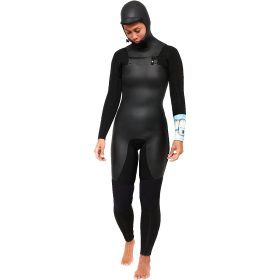 Kassia Surf 5/4 Sea Caves Hooded Chest-Zip Wetsuit - Women's Black/Sky, S/6