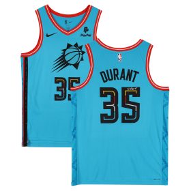 Kevin Durant Phoenix Suns Autographed Turquoise Nike 2022-23 City Edition Swingman Jersey