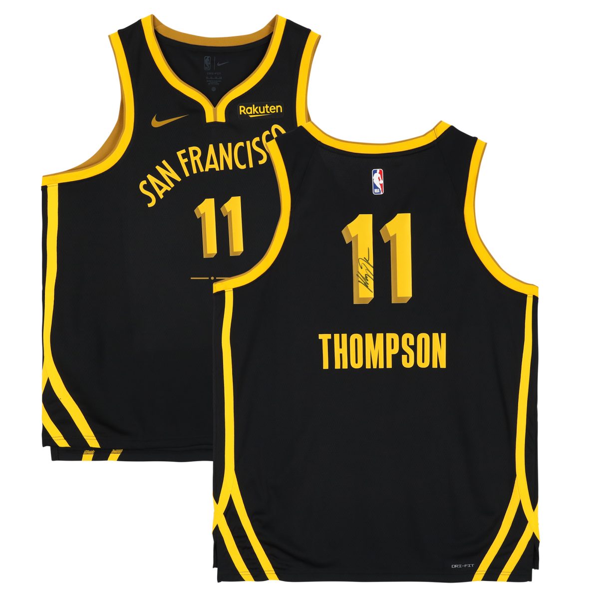 Klay Thompson Golden State Warriors Autographed Black 2023-24 Nike City Edition Swingman Jersey