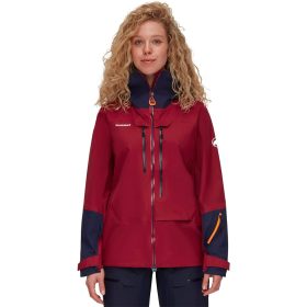 Mammut Haldigrat Air HS Hooded Jacket - Women's Blood Red/Marine, M