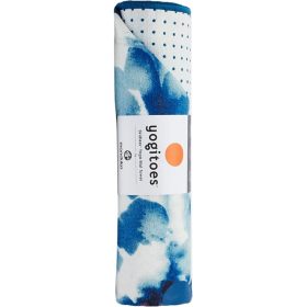 Manduka Yogitoes Printed Yoga Mat Towel Double Dye Blue 2.0, Standard