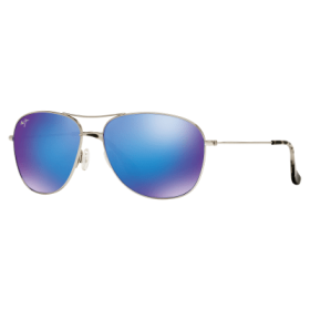 Maui Jim Cliff House Polarized Sunglasses - Silver/Blue Hawaii Mirror