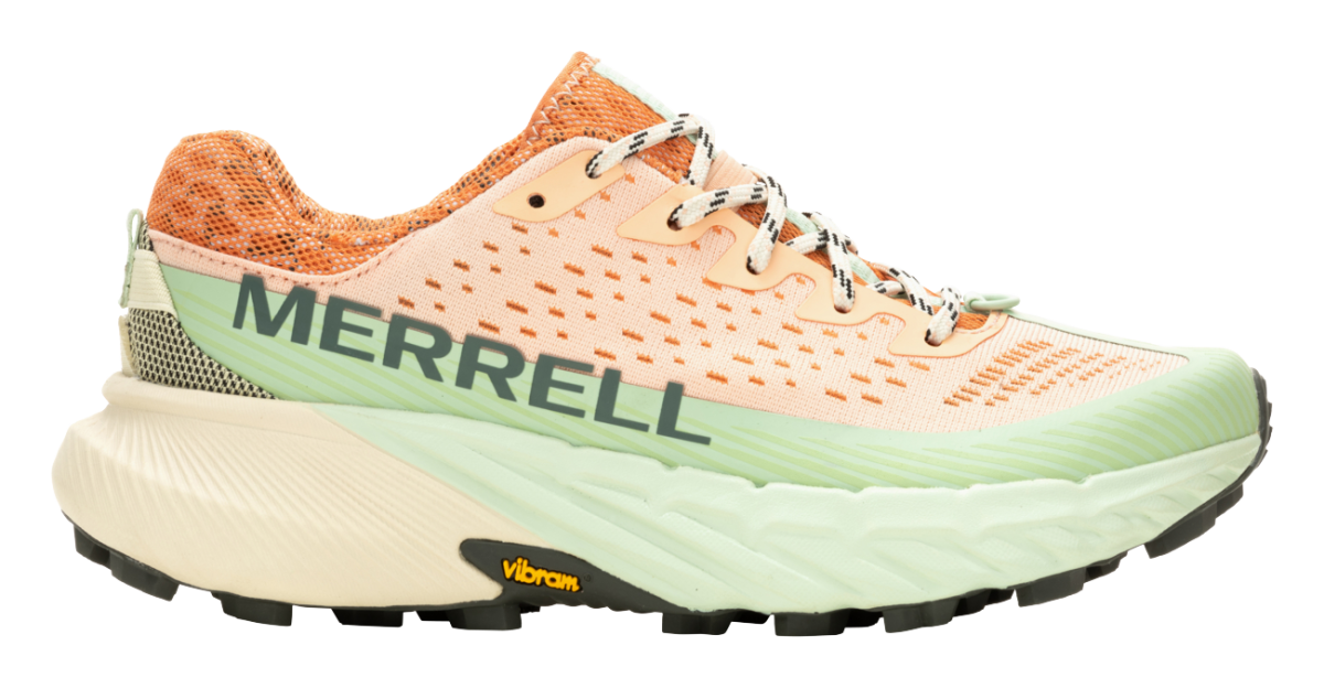 Merrell Agility Peak 5 Trail Running Shoes for Ladies - Peach/Spray - 11M