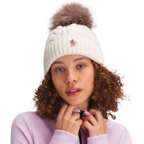 Moncler Grenoble Cashmere Pom Pom Beanie - Women's White, One Size