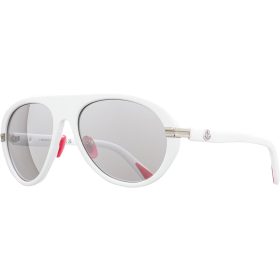 Moncler Grenoble Navigaze Aviator Sunglasses White/Smoke Mirror, One Size