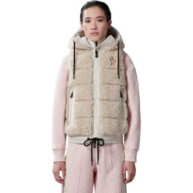 Moncler Grenoble Teddy Down Vest - Women's Light Beige, L