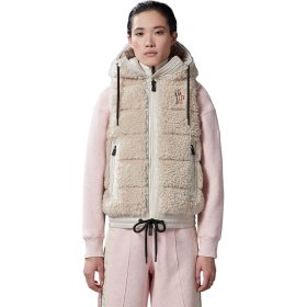 Moncler Grenoble Teddy Down Vest - Women's Light Beige, S