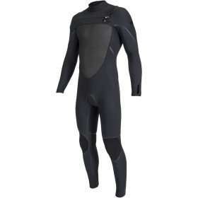 O'Neill Psycho Tech 4/3+mm Chest-Zip Full Wetsuit - Men's Black/Black, L