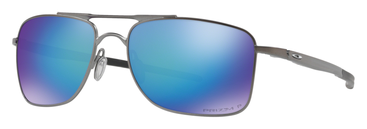 Oakley Gauge 8 Mirror Polarized Sunglasses - Matte Gunmetal/Prizm Sapphire Iridium Mirror - Standard