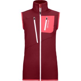 Ortovox Fleece Grid Vest - Women's Dark Blood, M