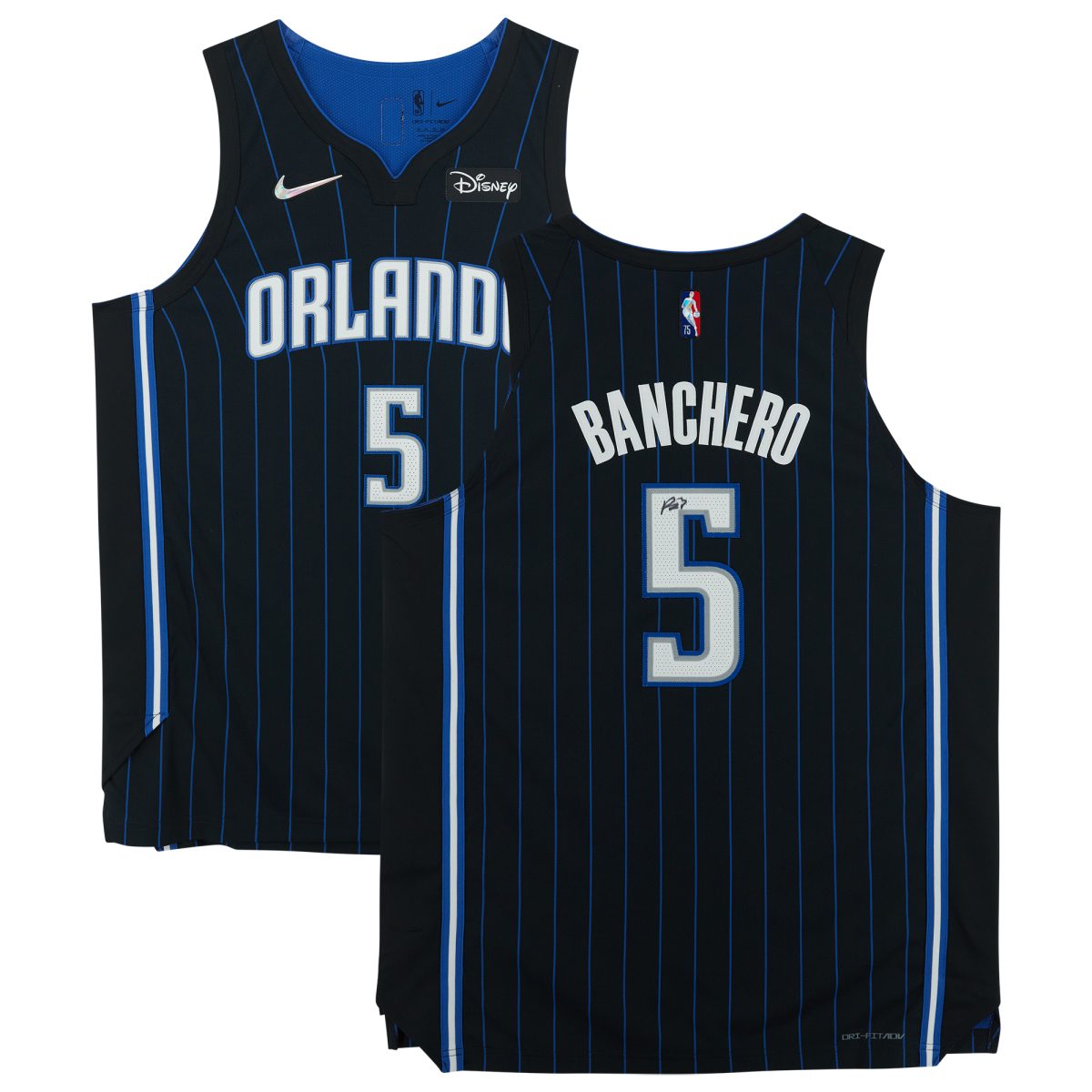 Paolo Banchero Orlando Magic Autographed Black Nike Icons Authentic 2022-2023 Jersey