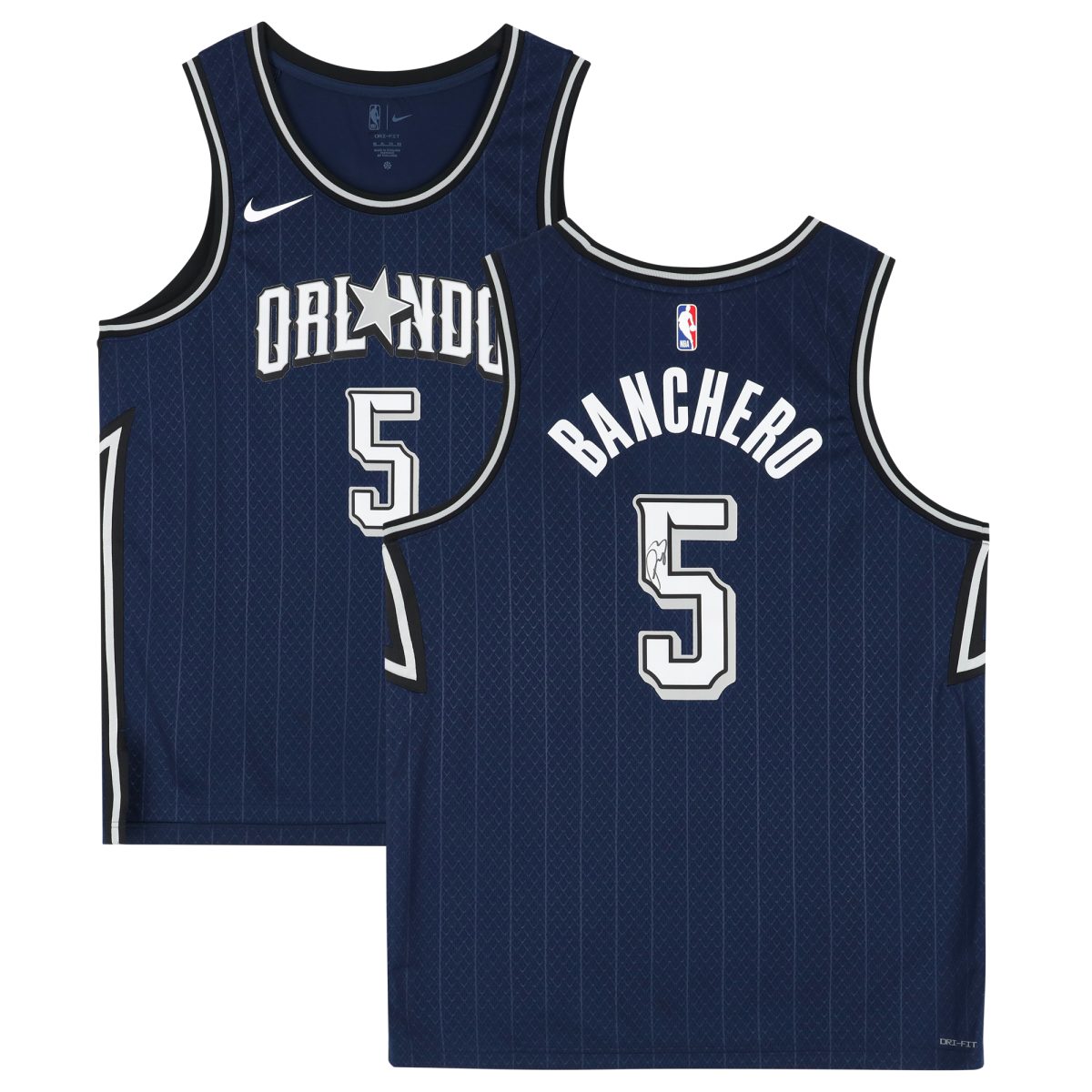 Paolo Banchero Orlando Magic Autographed Navy Nike 2023-2024 City Edition Swingman Jersey