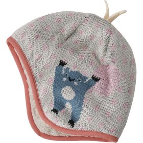 Patagonia Baby Reversible Beanie - Infants' Bear with Me Knit: Wool White, 12M