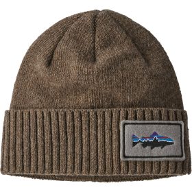 Patagonia Brodeo Beanie - Men's Fitz Roy Trout Patch/Ash Tan, One Size