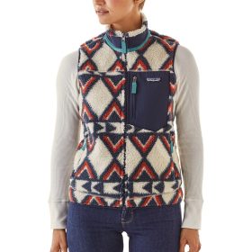 Patagonia Classic Retro-X Fleece Vest - Women's Brass Hawk/Smolder Blue, S