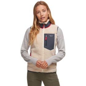 Patagonia Classic Retro-X Fleece Vest - Women's Natural/Smolder Blue, XS