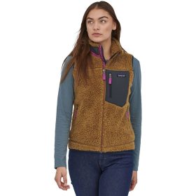 Patagonia Classic Retro-X Fleece Vest - Women's Nest Brown/Pitch Blue, XL