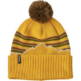 Patagonia Powder Town Beanie Fitz Roy Stripe Knit: Cabin Gold, One Size