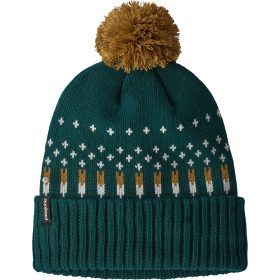 Patagonia Powder Town Beanie Snowfall Knit/Dark Borealis Green, One Size