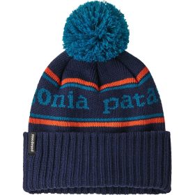 Patagonia Powder Town Pom Beanie - Kids' Park Stripe: New Navy, One Size