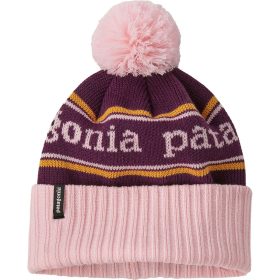 Patagonia Powder Town Pom Beanie - Kids' Park Stripe: Night Plum, One Size