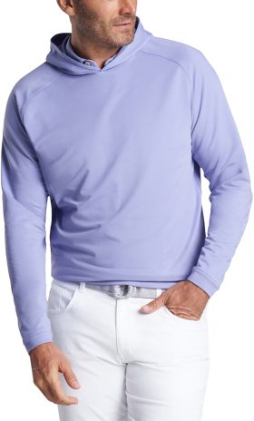 Peter Millar Pine Performance Men's Golf Hoodie 2024 - Purple, Size: Medium