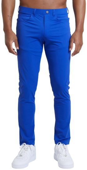 REDVANLY Kent Pull-On Trouser Men's Golf Pants - Blue, Size: Large (34-37)