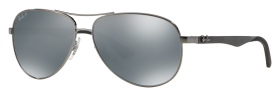 Ray-Ban RB8313 Polarized Sunglasses - Gunmetal/Silver Mirror