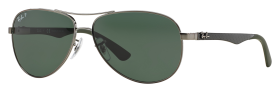 Ray-Ban RB8313 Polarized Sunglasses for Men - Gunmetal+Gray/Green Classic G-15 - Standard